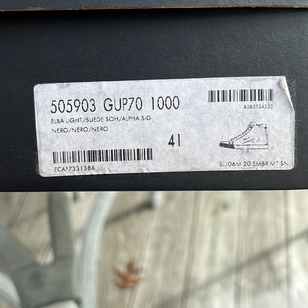 (SOLD) SAINT LAURENT SL/06 M Black Canvas and leather  distressed Sneakers - Picture 12 of 15